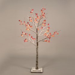 ^ "SNOW RED BERRY TREE" 48 WW LED ΛΑΜΠΑΚ.ΑΝΤΑΠΤ.(24VDC) IP44 20X20X120CM 3M KΑΦΕ ΚΑΛ. ΤΡΟΦ.  -X1048143